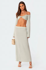 Celeste Low Rise Strap Maxi Skirt