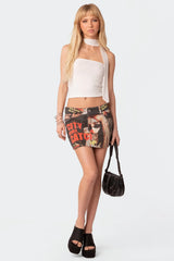 Bria Two Piece Mesh Scarf Top