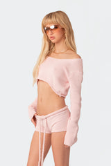 Staycation Cropped Knit Top