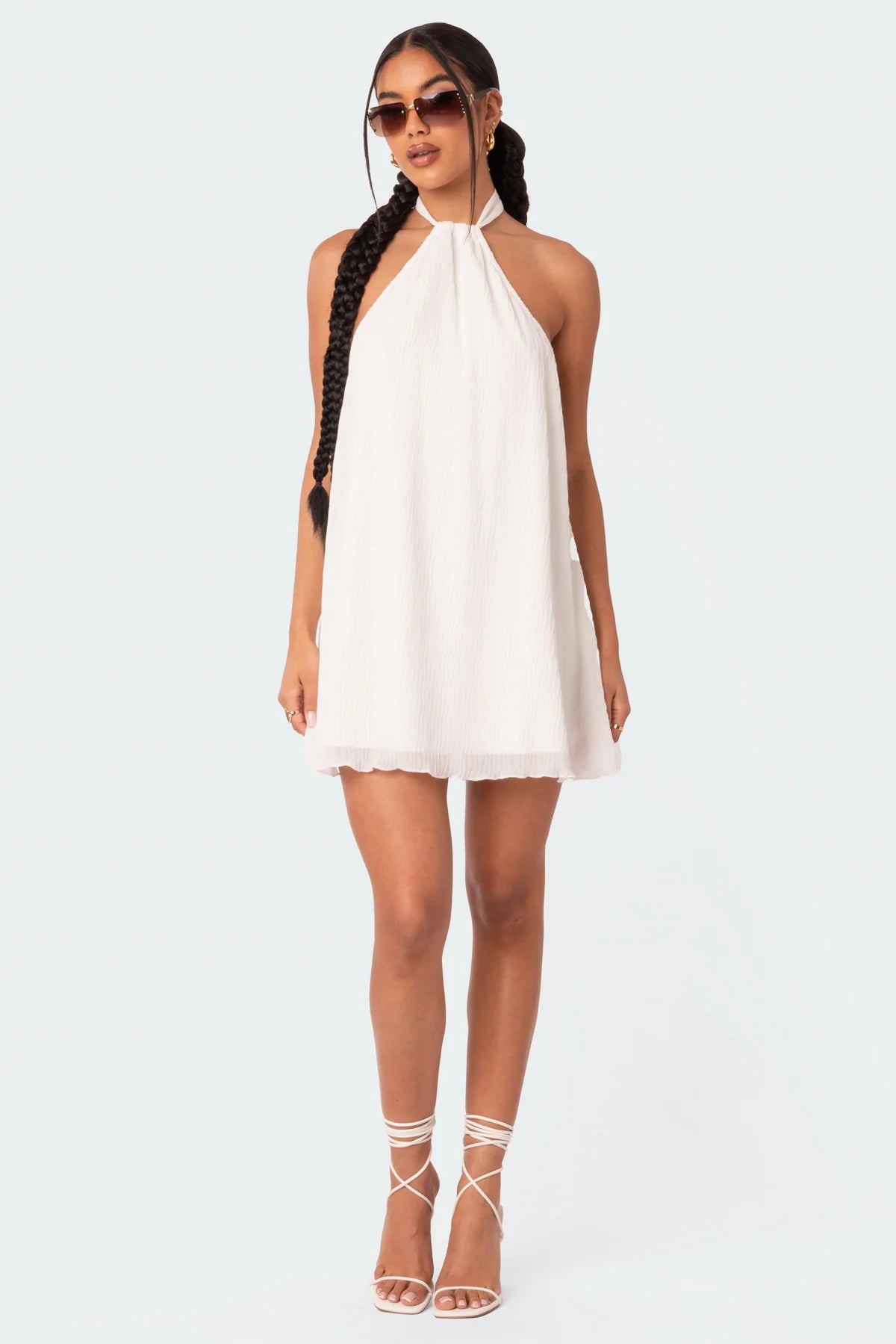 Palma Open Back Halter Mini Dress